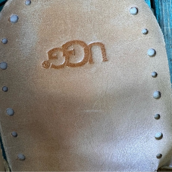 Ugg Tan Leather Sandals Size 11 - Picture 5 of 8